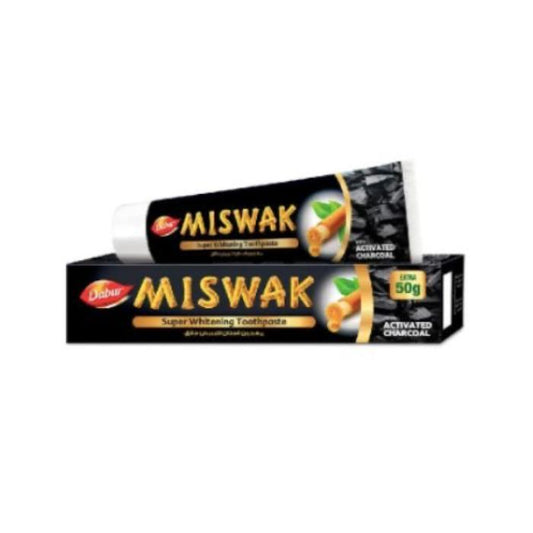 Dentifrice Miswak au charbon actif 170g - O'naturels